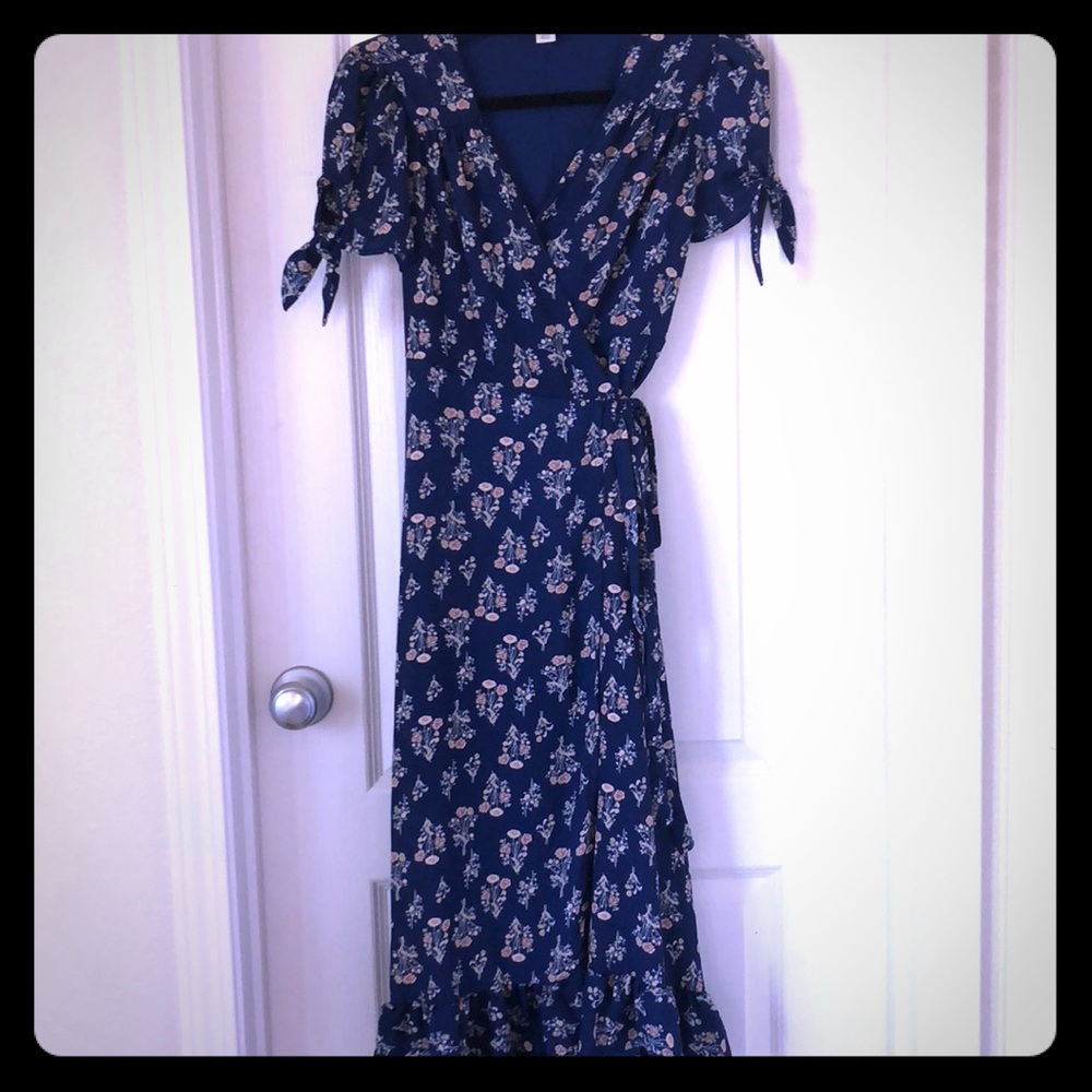 Floral wrap dress